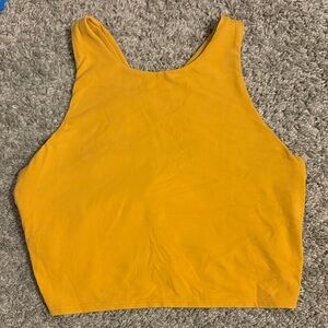 Athleta Mustard Crop Top